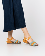 Sandale à semelle compensée MONACO-048 orange