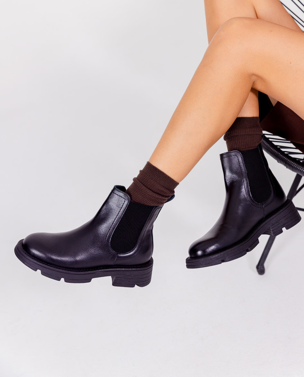 Flat ankle boot ELZE-001 black