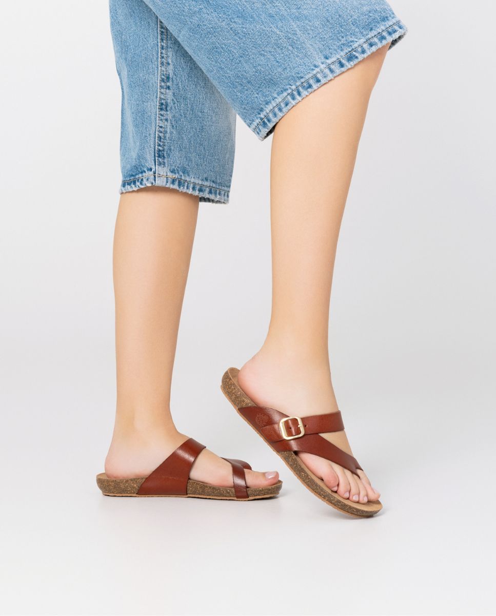 Flache Sandale IBIZA-013 braun