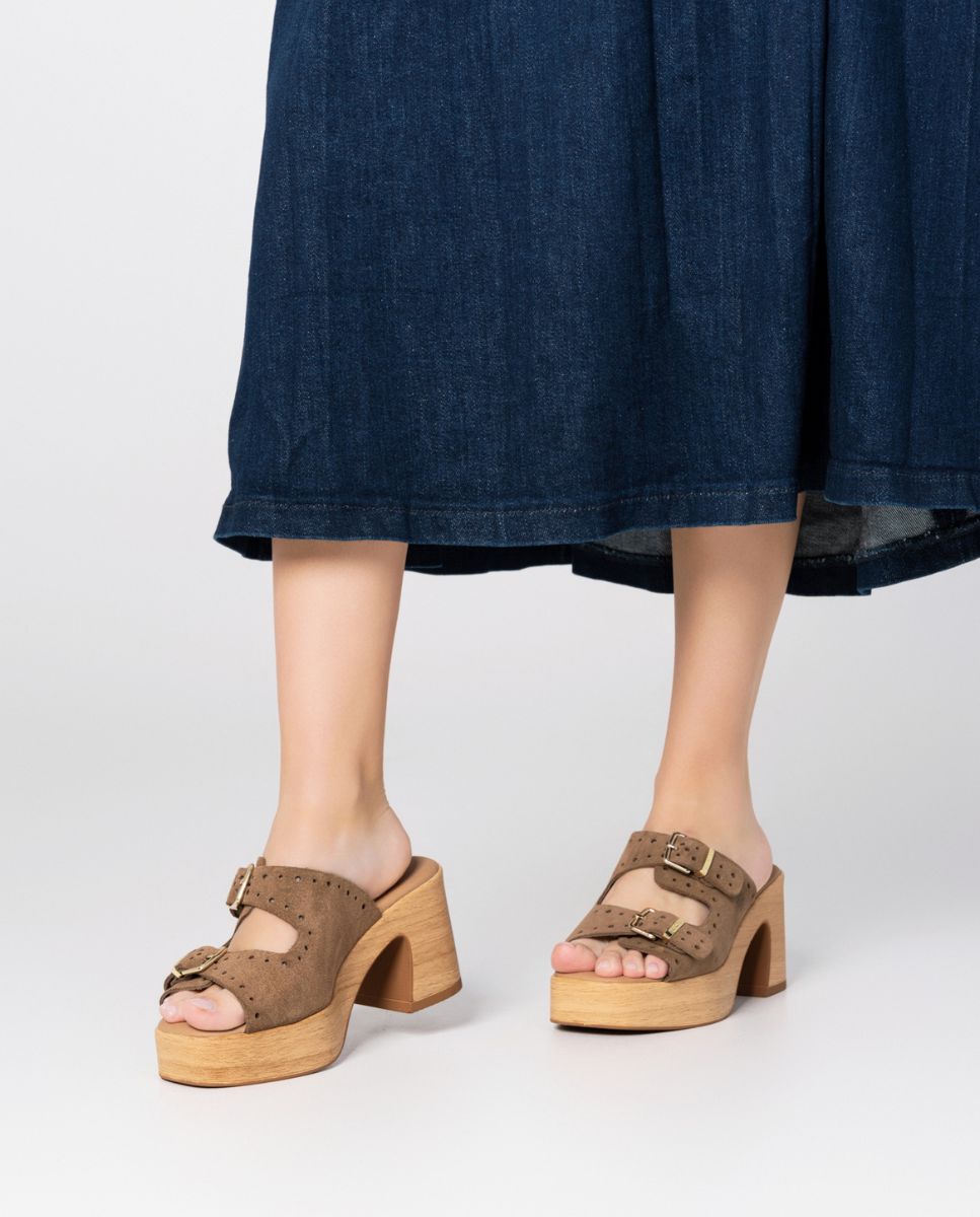 Sandalia tacón Bonai 003 marrón