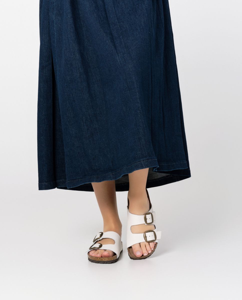 Flache Sandale GRANADA-700 weiß