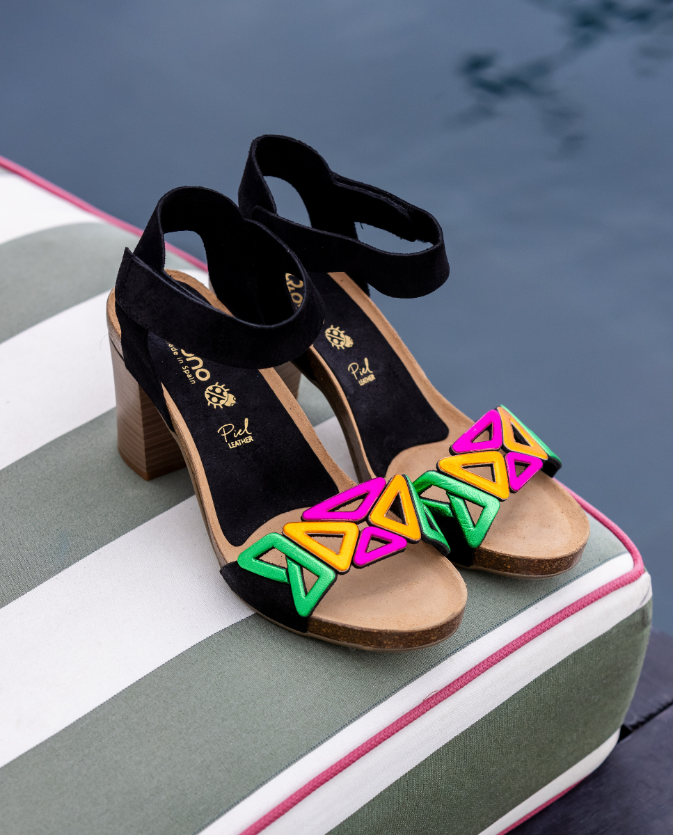 Sandalo con tacco PONZA-007 nero