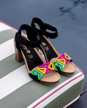 Sandalo con tacco PONZA-007 nero