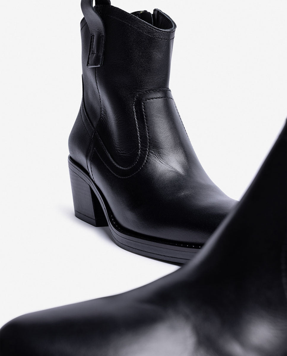 Bottine à talon BRAVA-002 noir