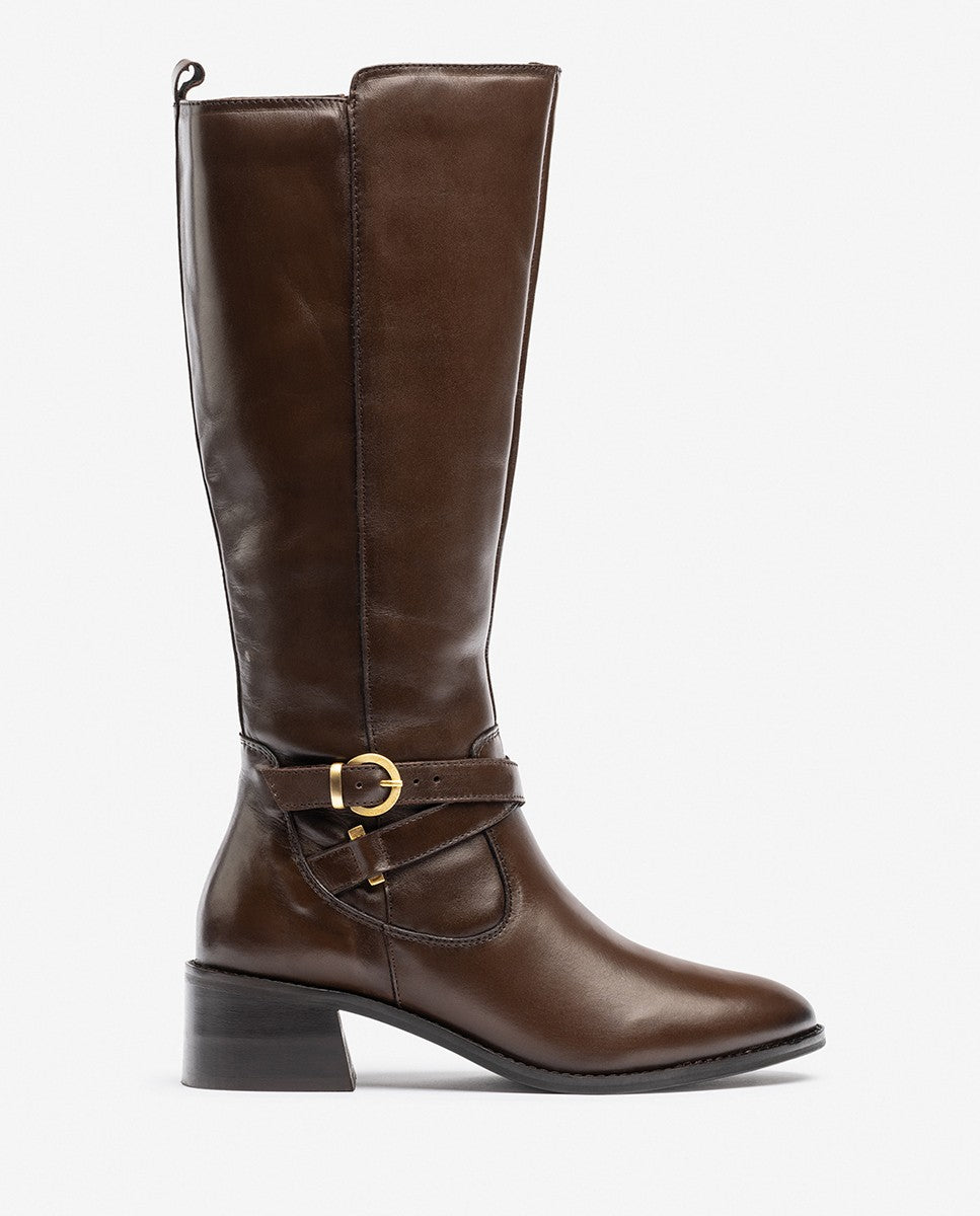 Heeled boot LOP-406 brown – Yokono