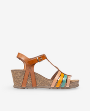 Sandalo con zeppa CADIZ-301 marrone