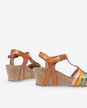 Sandalo con zeppa CADIZ-301 marrone