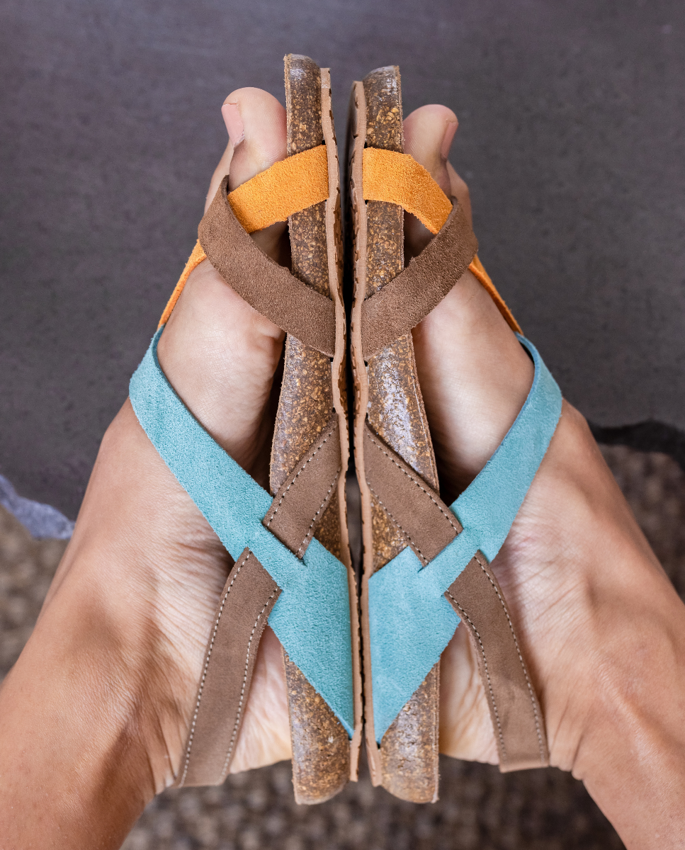 Flache Sandale IBIZA-718 orange