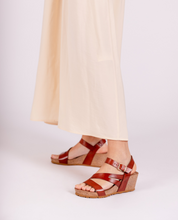 Sandalo con zeppa CADIZ-302 marrone