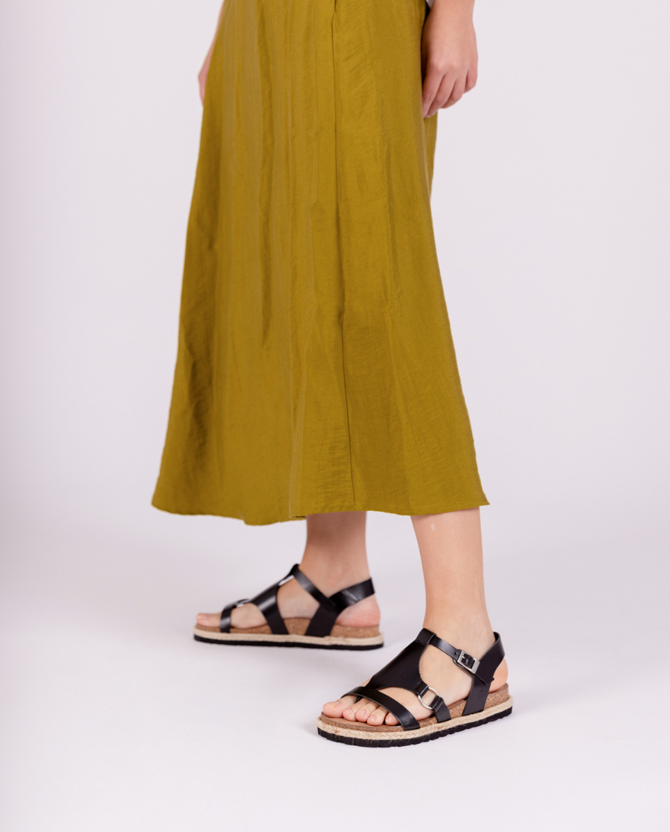 Sandale plate ARENA-021 noir