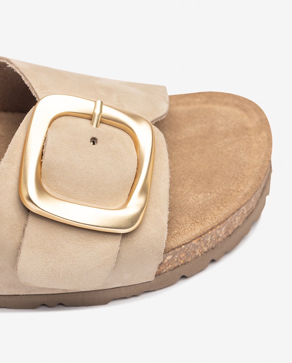 Flat sandal JERBA-114 beige