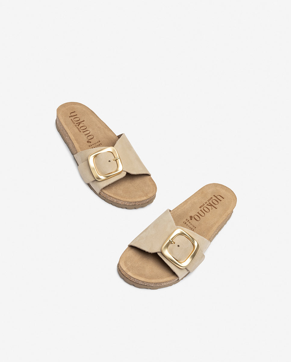 Flat sandal JERBA-114 beige