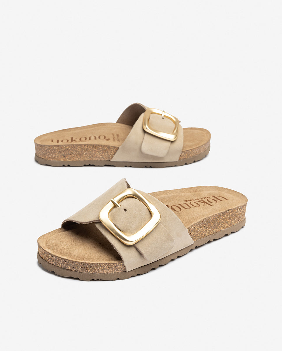 Flat sandal JERBA-114 beige