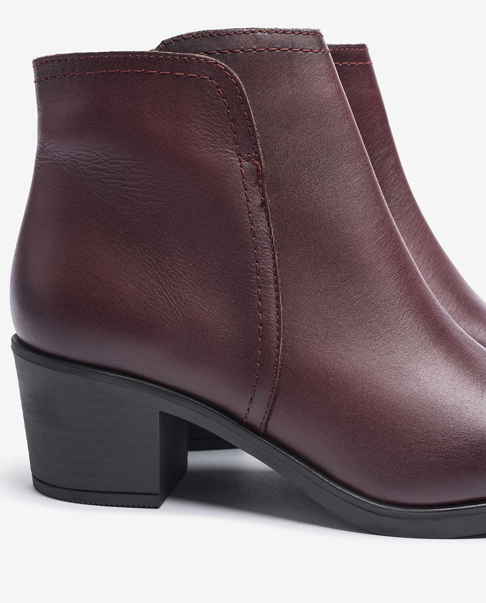 Stivaletto con tacco LILLE-016 bordeaux