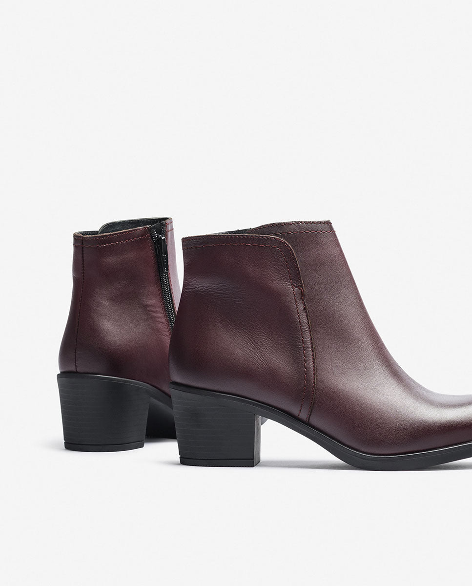 Stivaletto con tacco LILLE-016 bordeaux