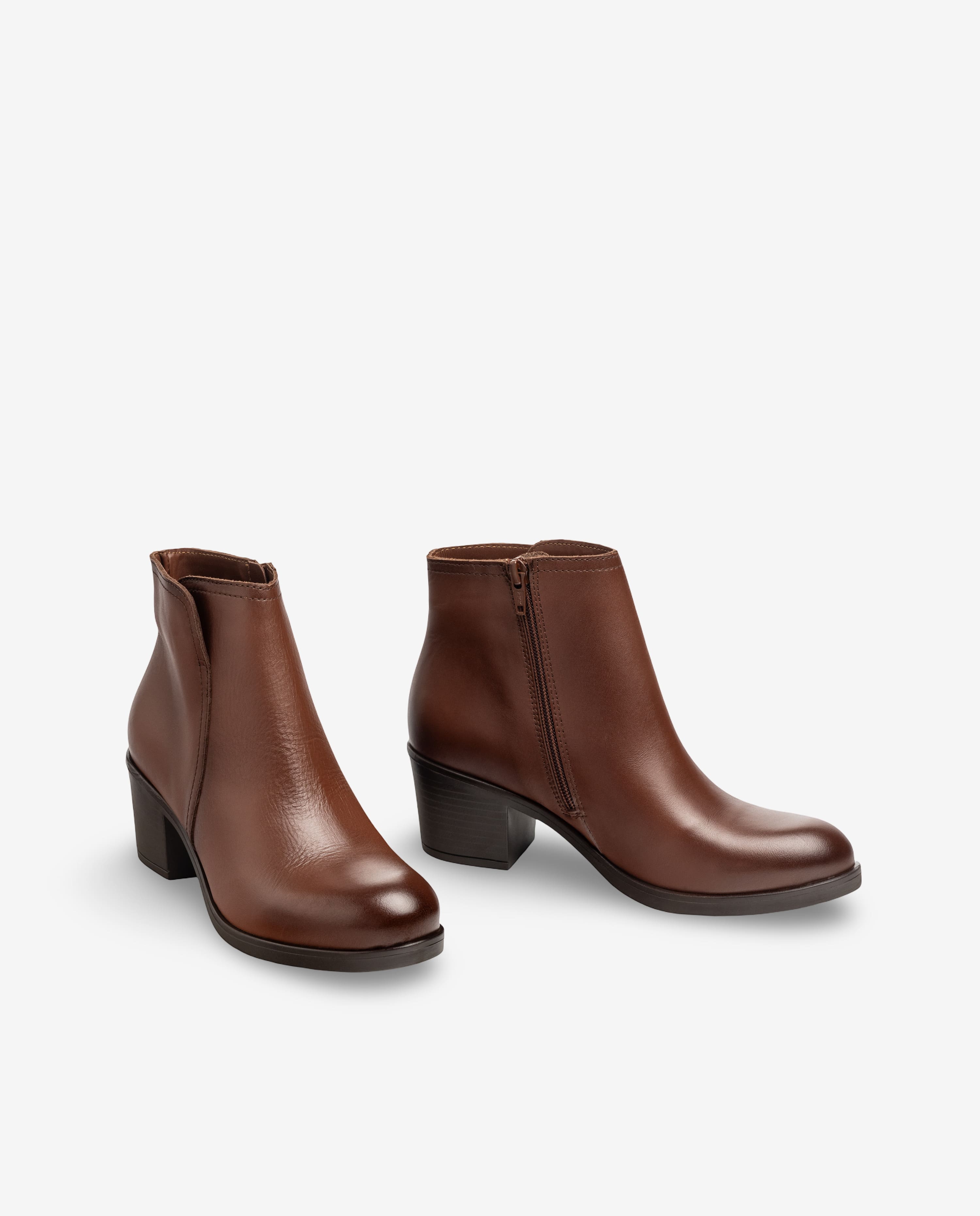 Heeled ankle boot LILLE-016 brown