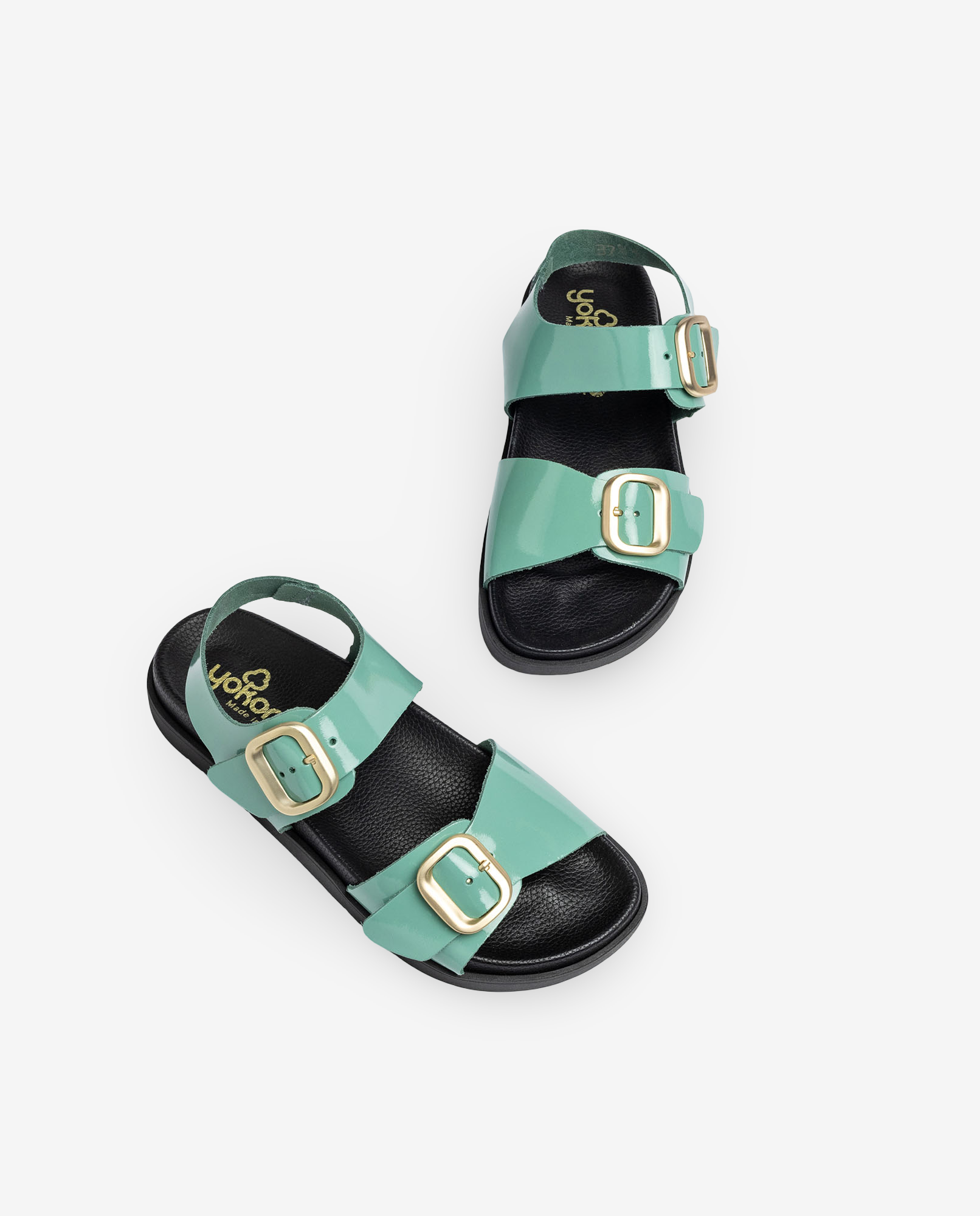 Sandale plate Morena 002 verte