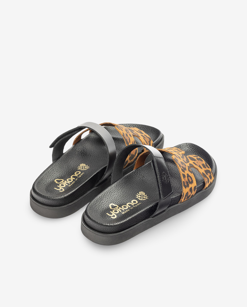 Sandale plate MORENA-125 léopard