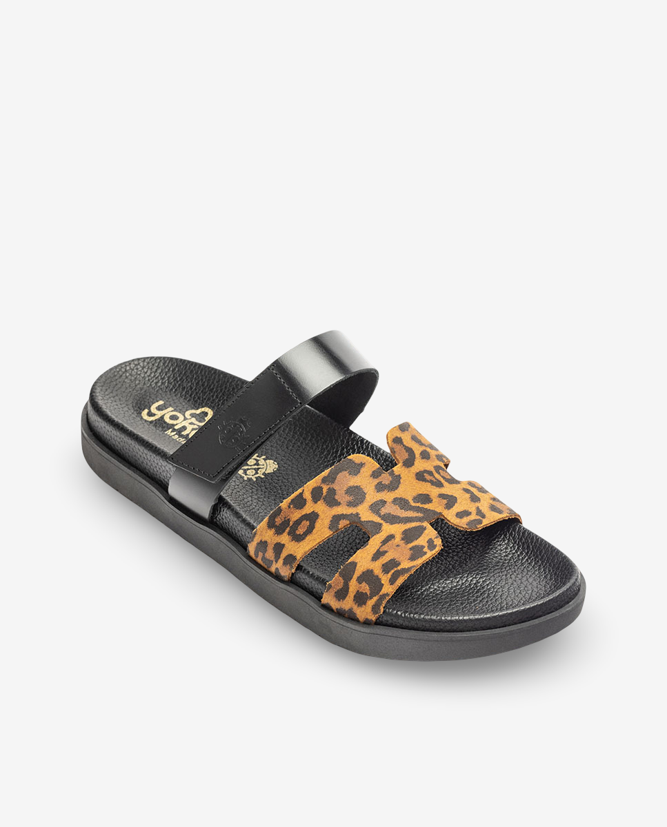 Sandale plate MORENA-125 léopard