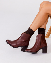 Heeled ankle boot ORNE-003 brown