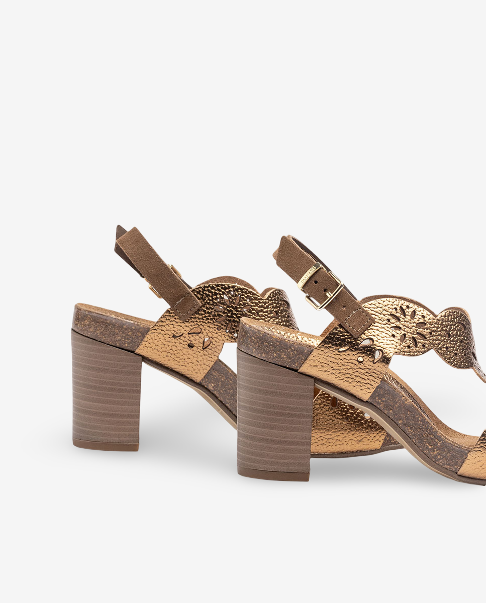 Ponza 006 brown heeled sandal