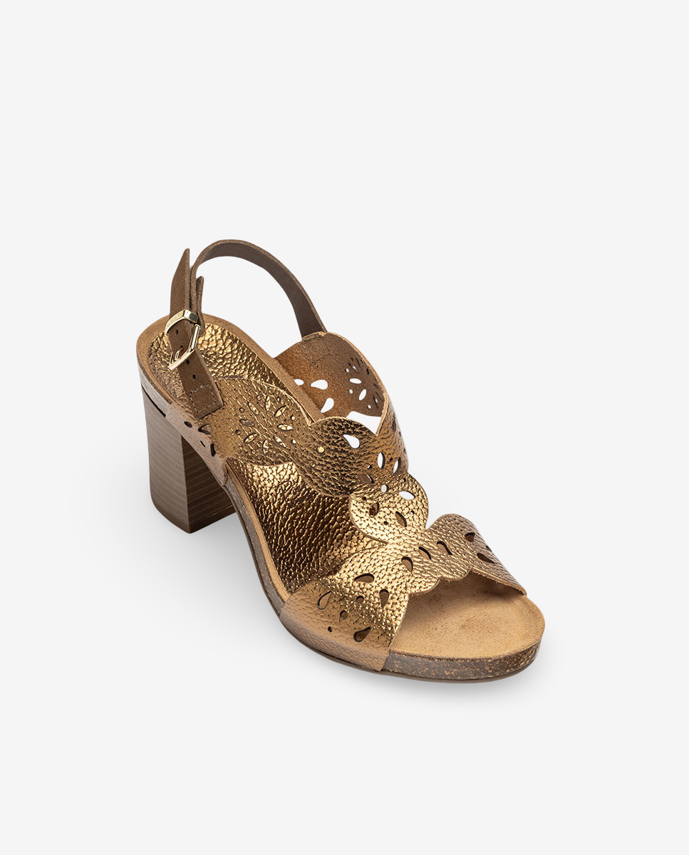 Ponza 006 brown heeled sandal