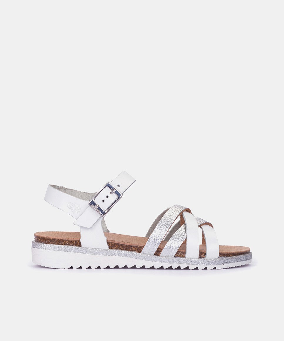 Flat sandal HAITI-002 white - Main Image