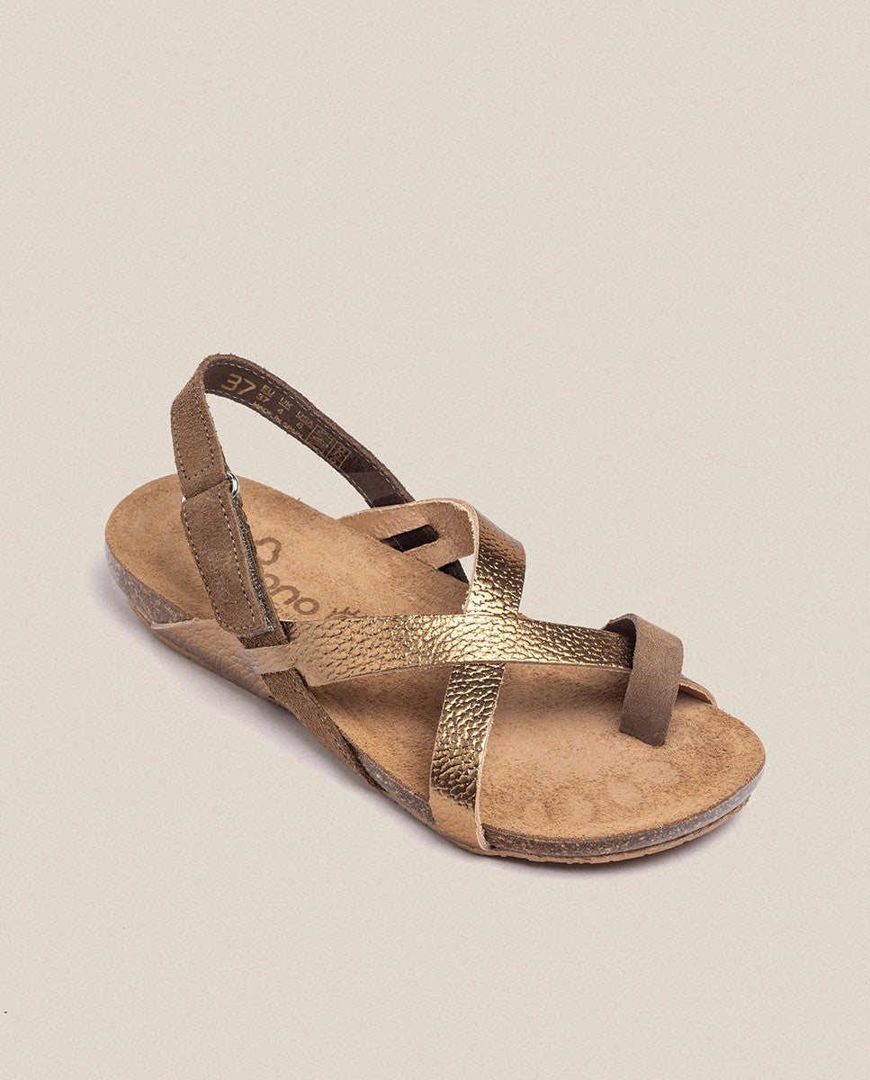 Flat sandal Ibiza 718 BROWN - Yokono