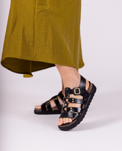 Sandalia de plataforma TUNEZ-255 negro