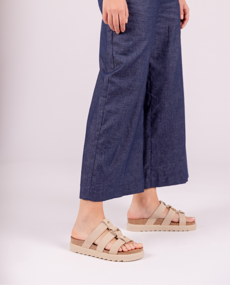 Sandalia de plataforma TUNEZ-256 beige