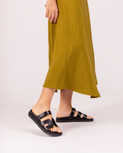 Sandale plate MORENA-125 noir