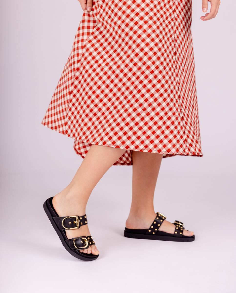 Flat sandal MORENA-313 black