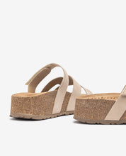 Sandalo con zeppa WIWI-125 beige