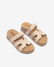 Sandalo con zeppa WIWI-125 beige