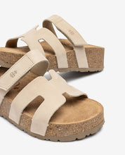 Sandalo con zeppa WIWI-125 beige