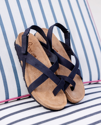 Flache Sandale JERBA-718 schwarz