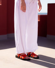 Flat sandal MORENA-125 red