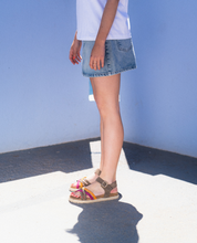 Sandale plate Arena 001 rose