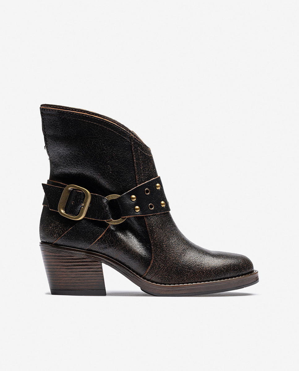 Botín de tacón BRAVA-001 marrón