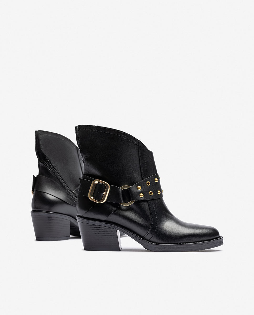 Botín de tacón BRAVA-001 negro