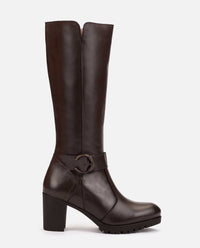 Stivaletti con tacco PRAGA-017 marrone