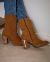 Bota de tacón TOURS-003 marrón