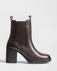 Tronchetto con tacco DEGAS-260 marrone scuro