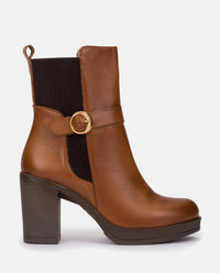 Botín de tacón PILSEN-003 CUERO