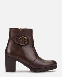 Stivaletti con tacco PRAGA-018 marrone