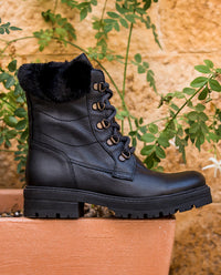 Botín plano BERNA-001 negro