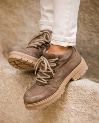 Stivaletti piani BERNA-010 marrone