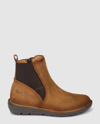 stivaletto con zeppa lyon 004 marrone