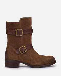 Heeled booty MONS-003 brown