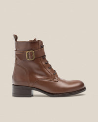 Flat ankle boot MONS-005 brown